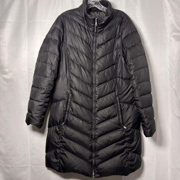 Eddie Bauer Jackets & Blazers - Eddie Bauer Black Goose Down Puffer Long Jacket EB550 Fill Power XL No Hood